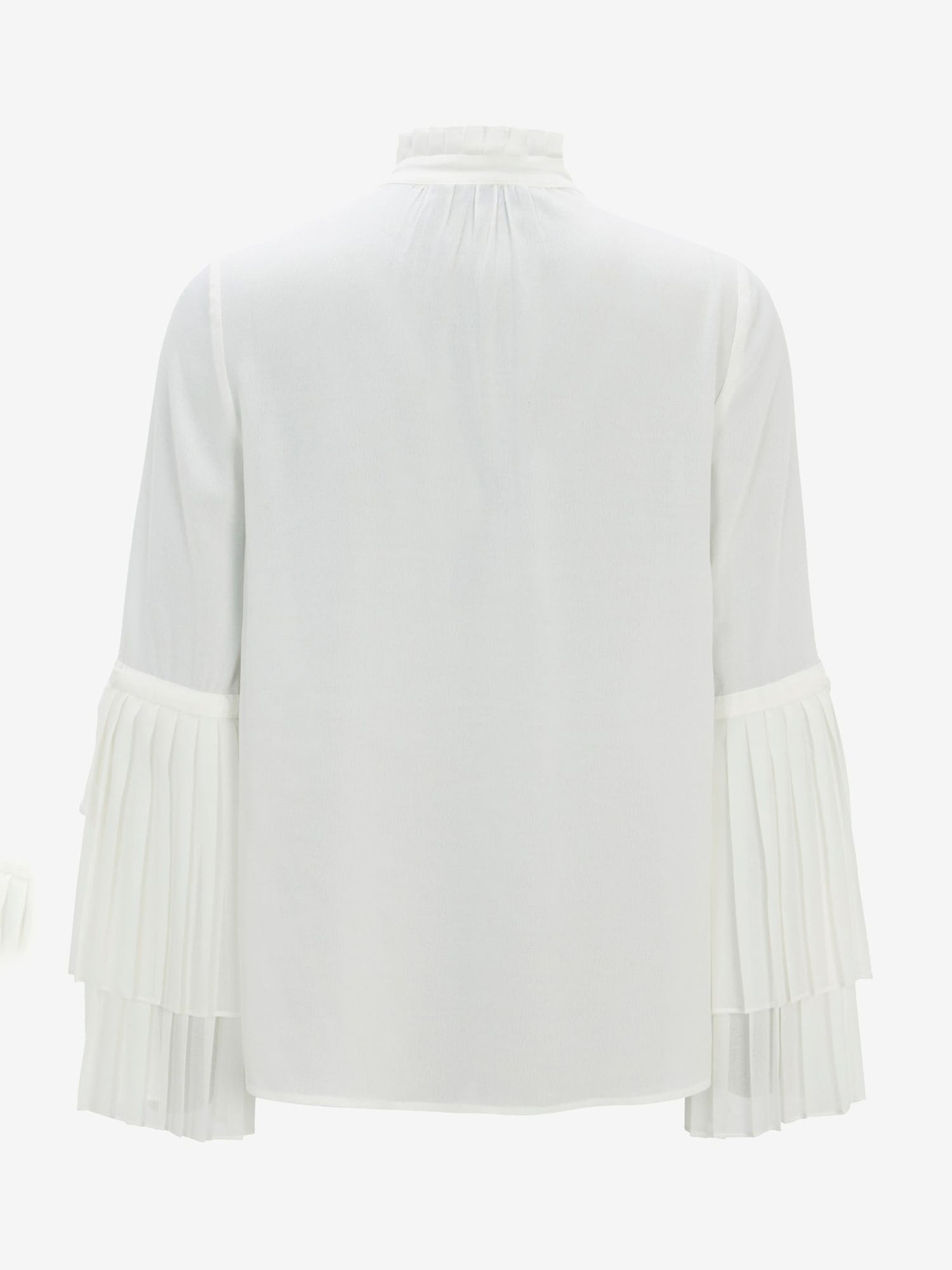 Buy Mint Velvet Pleated Blouse, White Ivory Online at johnlewis.com