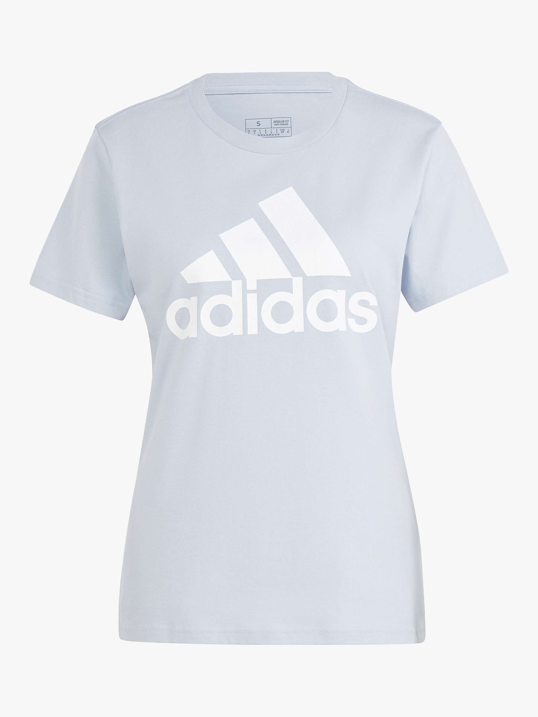 Buy adidas Women's Essentials Logo Short Sleeve T-Shirt, Light Blue Online at johnlewis.com