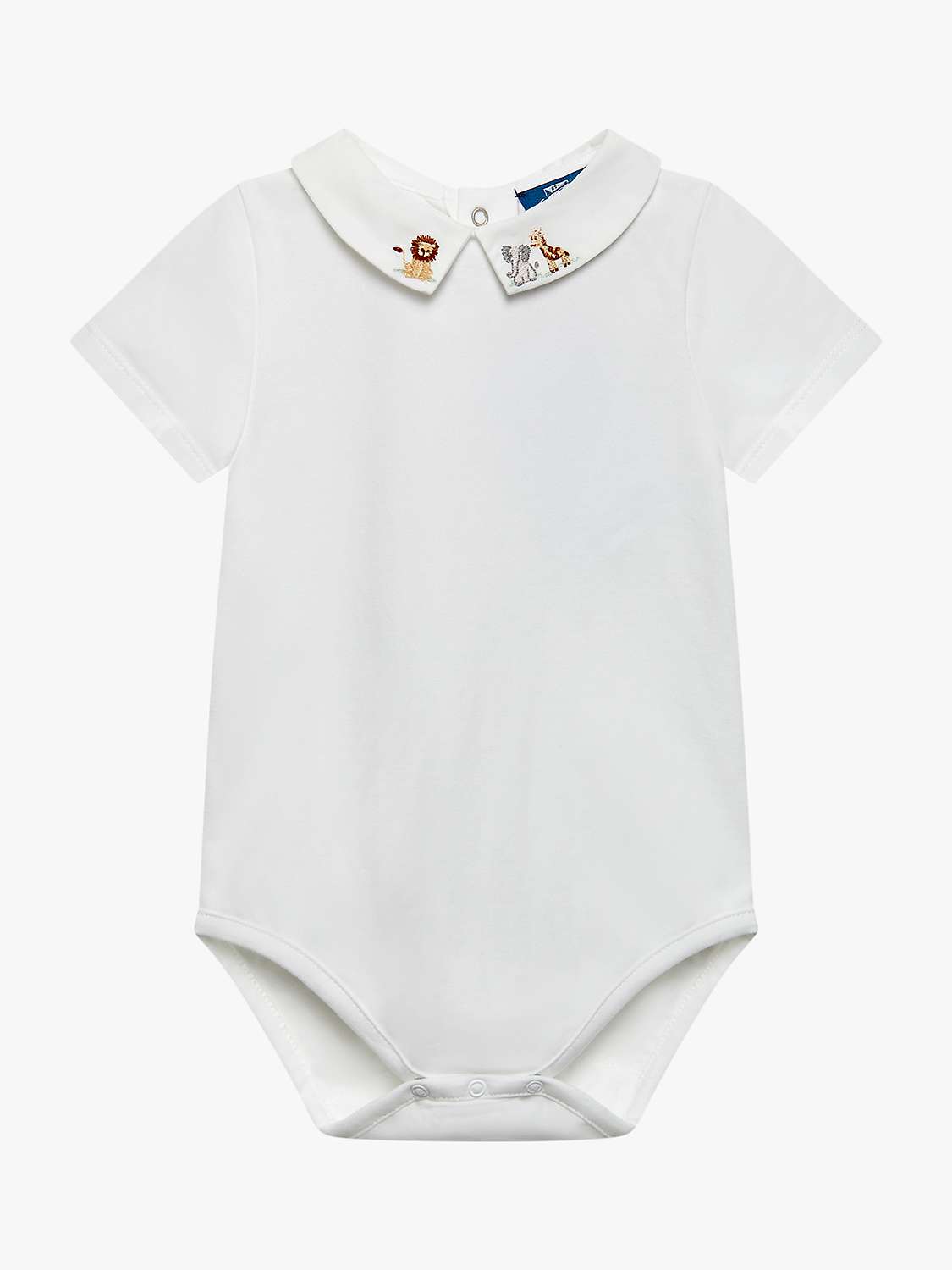 Buy Trotters Baby Augustus & Friends Jersey Bodysuit, White Online at johnlewis.com