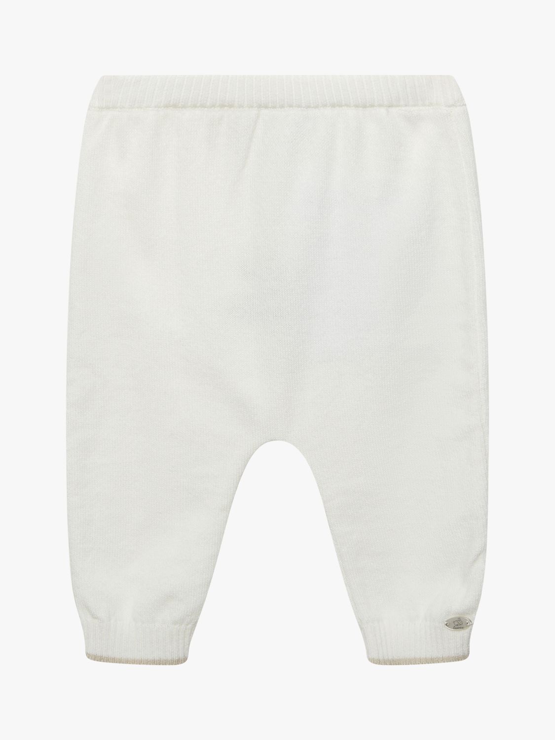 Buy Trotters Baby Teddy Bear Intarsia Wool Blend Leggings, Off White Online at johnlewis.com