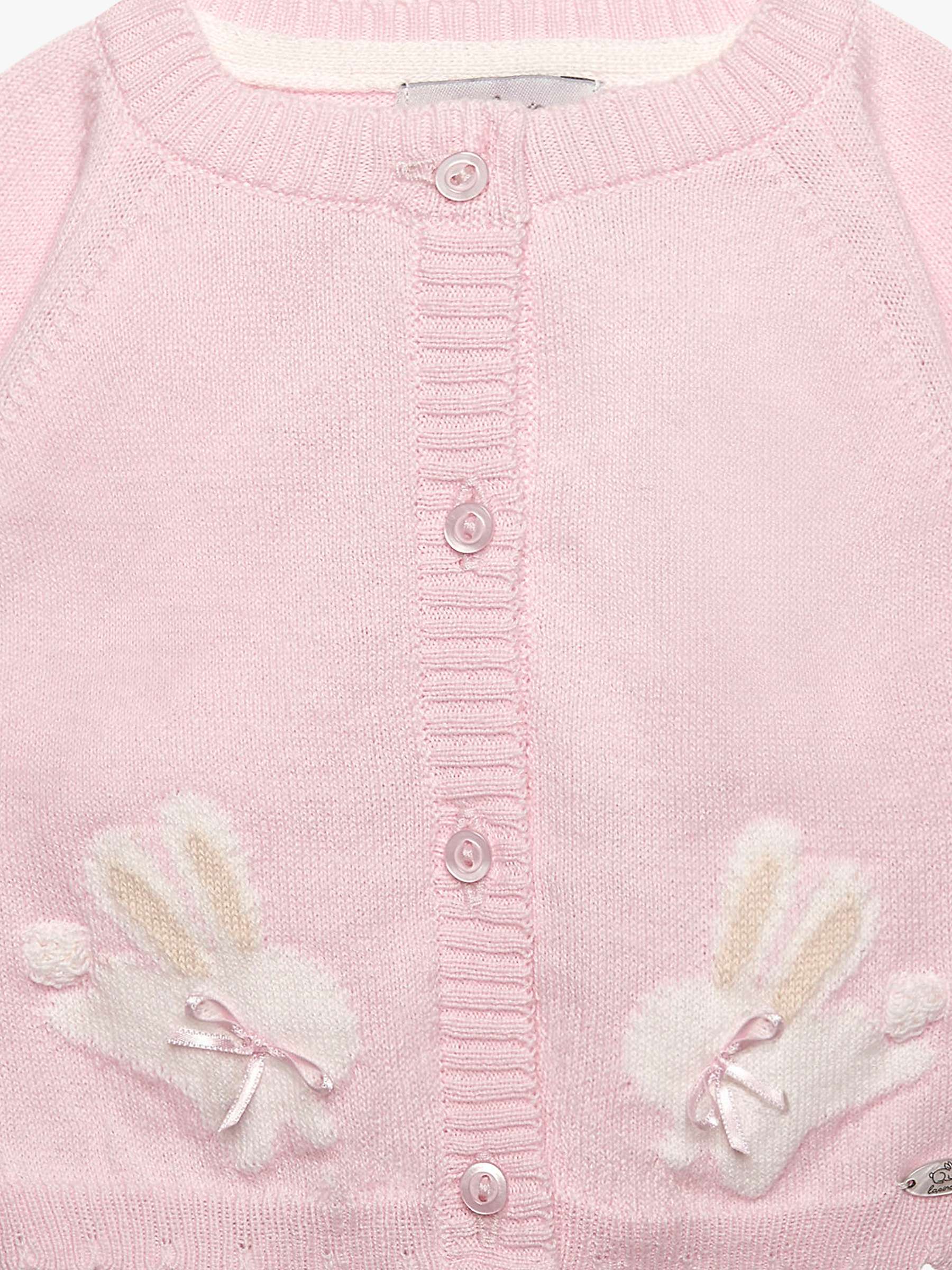 Buy Trotters Baby Wool Blend Flopsy Bunny Cardigan, Pale Pink Online at johnlewis.com