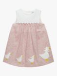 Trotters Baby Floral Capel Print Duck Dress, Pink/Multi