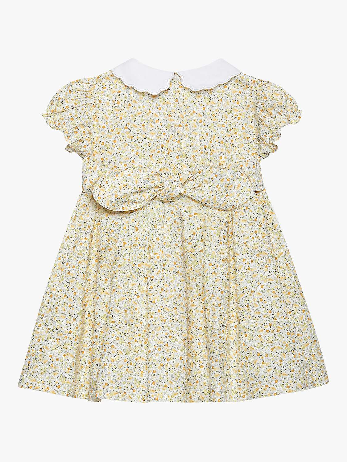 Buy Trotters Baby Floral Petal Collar Duck Dress, Yellow/Multi Online at johnlewis.com