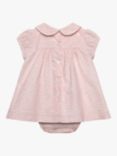Trotters Baby My First Smock Dress, Pink/White