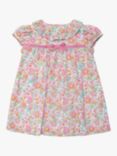 Trotters Baby Betsy Willow Bow Detail Dress, Coral/Multi, Coral/Multi
