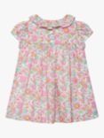 Trotters Baby Betsy Willow Bow Detail Dress, Coral/Multi, Coral/Multi