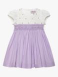 Trotters Baby Rose Hand-Smocked Dress, Lilac