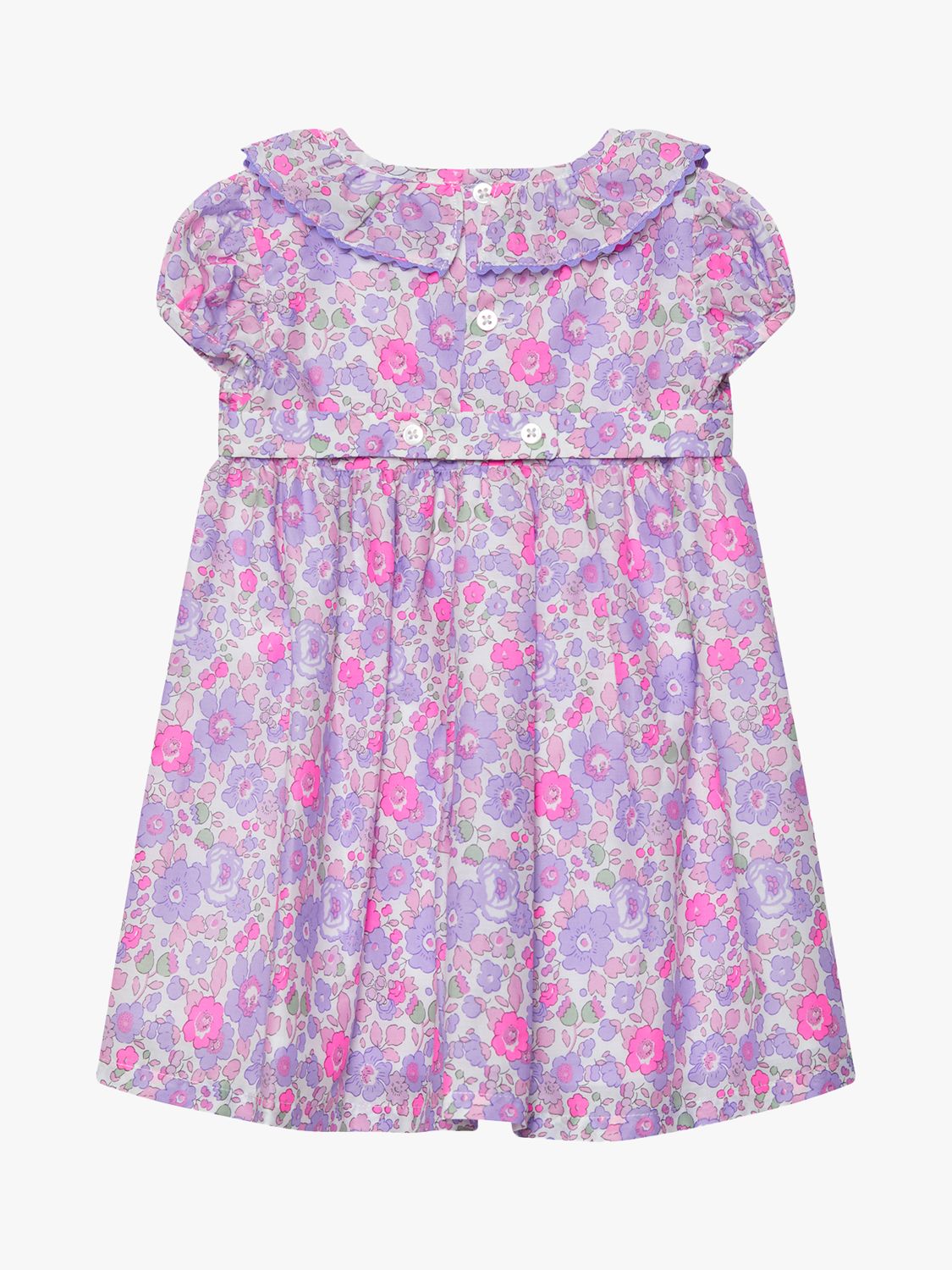 Trotters Baby Betsy Floral Print Dress, Lilac, 3-6 months