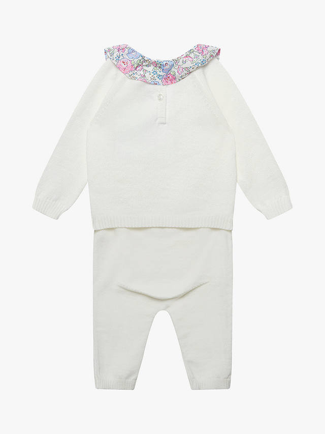 Trotters Baby Felicite Bunny Wool Blend Knitted Set, White/Pink