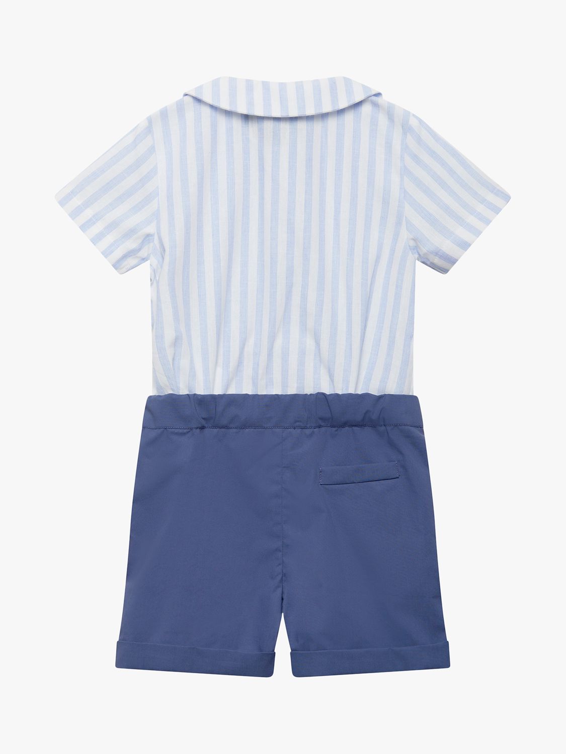Buy Trotters Baby The Rupert Shirt & Shorts Set, Navy/Pale Blue Online at johnlewis.com