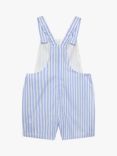Trotters Baby Alexander Embroidered Tugboat Stripe Bib Shorts, Pale Blue/White
