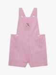 Trotters Baby Stripe Embroidered Puppy Dungaree, Red