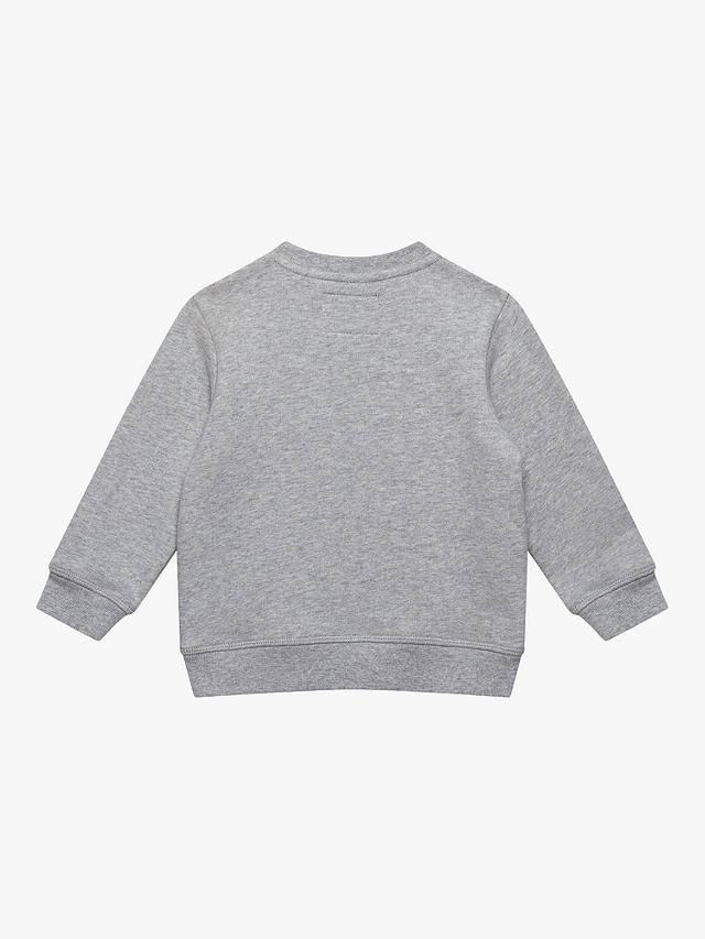 Trotters Baby Here Comes Trouble Sweatshirt, Grey Marl