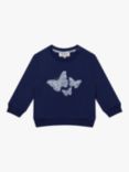 Trotters Baby Wiltshire Butterfly Sweatshirt, Navy/Multi, Navy/Multi