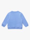 Trotters Felicite Applique Flower Sweatshirt. Blue