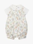 Trotters Baby Augustus And Friends Romper, White/Multi