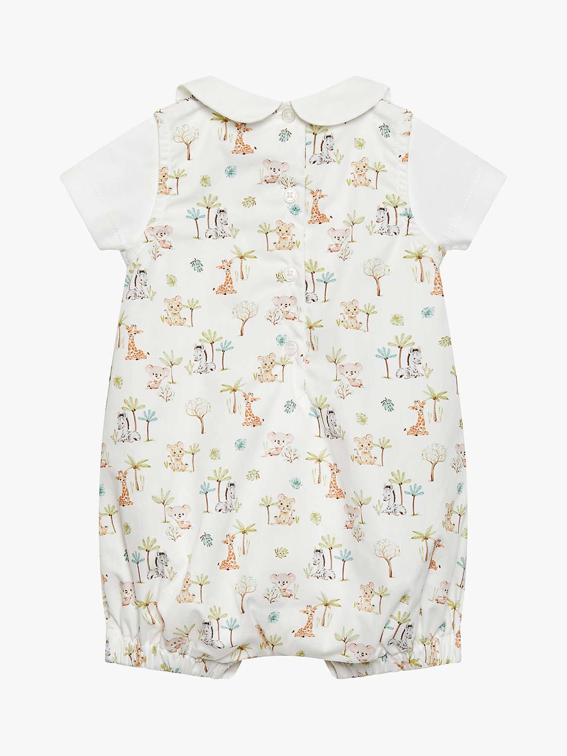 Buy Trotters Baby Augustus And Friends Romper, White/Multi Online at johnlewis.com