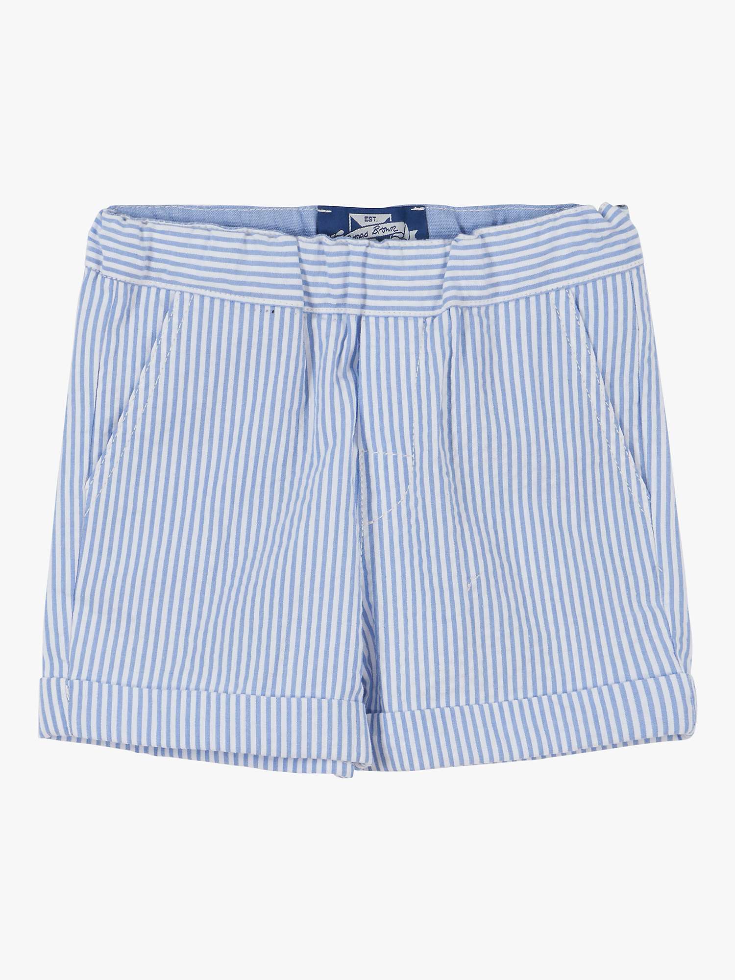 Buy Trotters Baby Charlie Stripe Pull Up Shorts, Blue Online at johnlewis.com