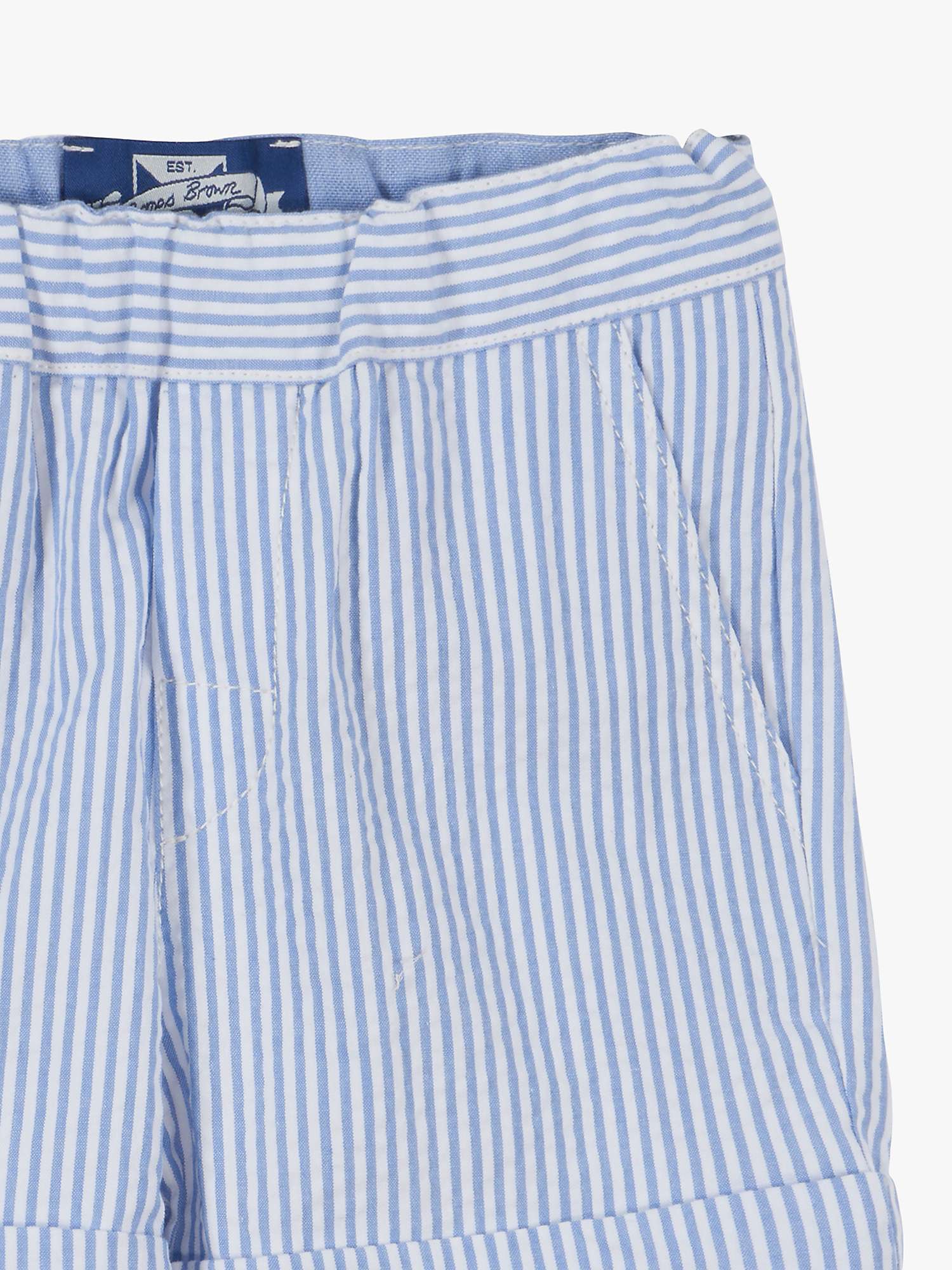 Buy Trotters Baby Charlie Stripe Pull Up Shorts, Blue Online at johnlewis.com