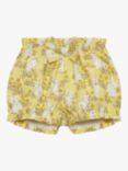 Trotters Baby Bunny Print Cotton Bloomers, Yellow/Multi, Yellow/Multi