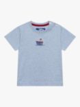 Trotters Baby Tugboat T-Shirt, Pale Blue Marl