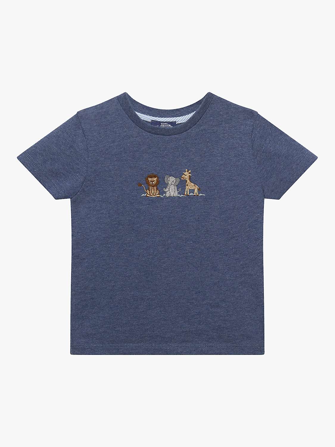 Buy Trotters Baby Augustus & Friends T-Shirt, Denim Blue Marl Online at johnlewis.com