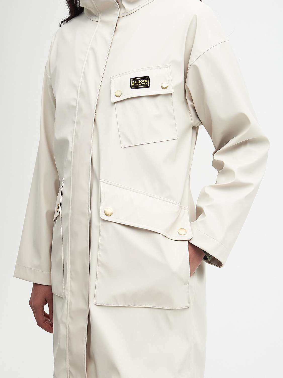 Buy Barbour International Conrad Showerproof Jacket, Blanc Online at johnlewis.com