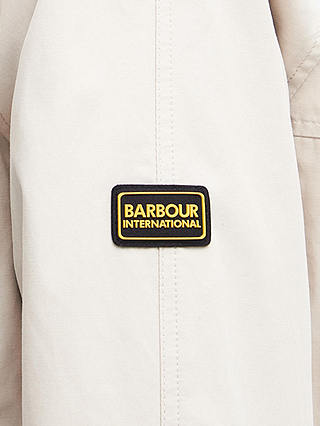 Barbour International Hadfield Cropped Trench Coat, Blanc