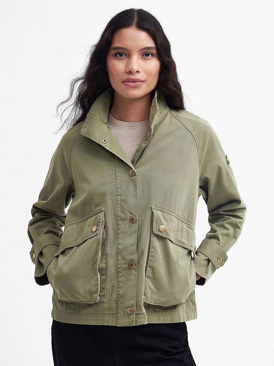 Buy Barbour International Whitson Jacket, Oil Green Online at johnlewis.com