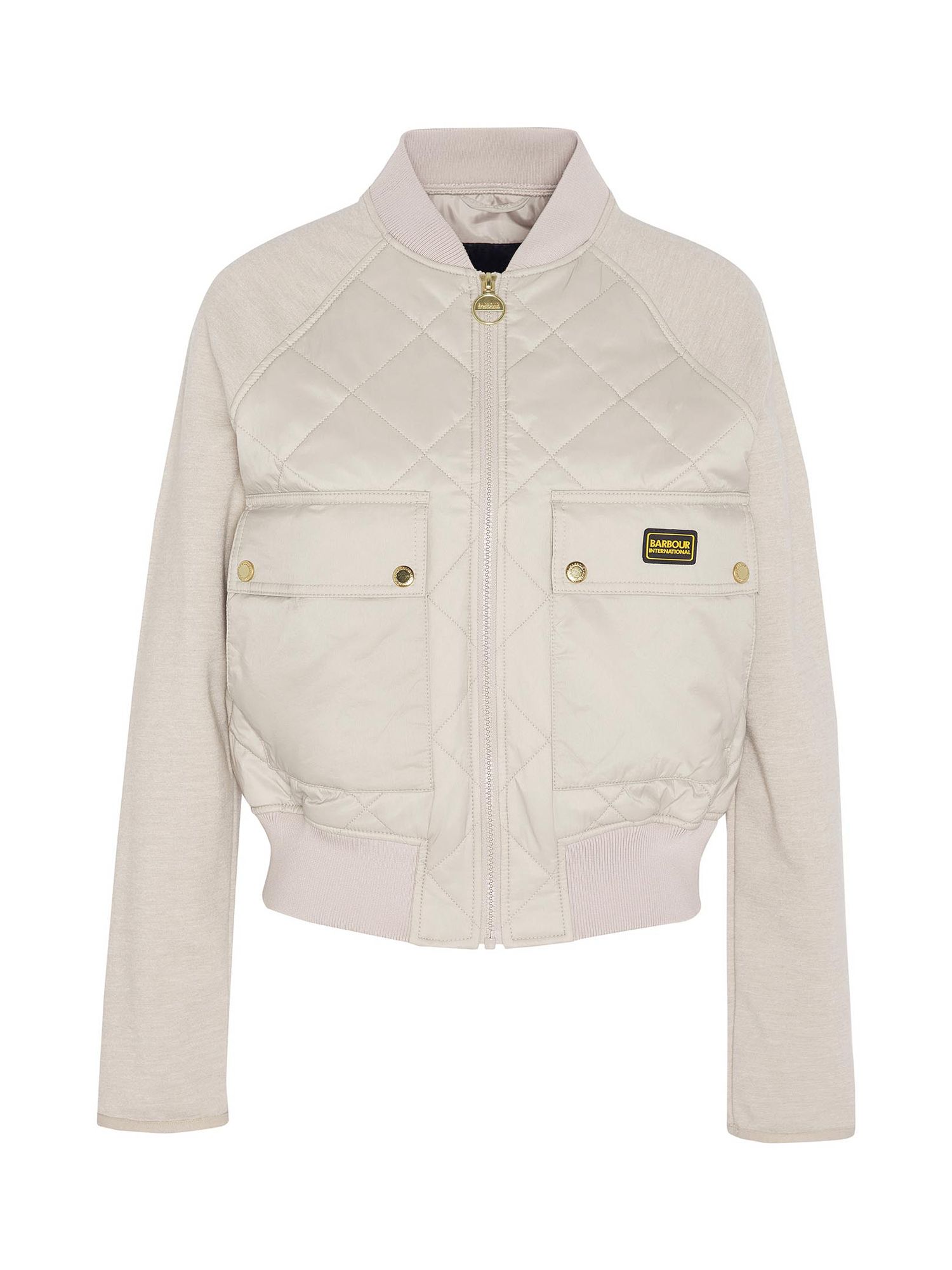 Barbour International Wilson Quilted Jacket, Oat at John Lewis & Partners