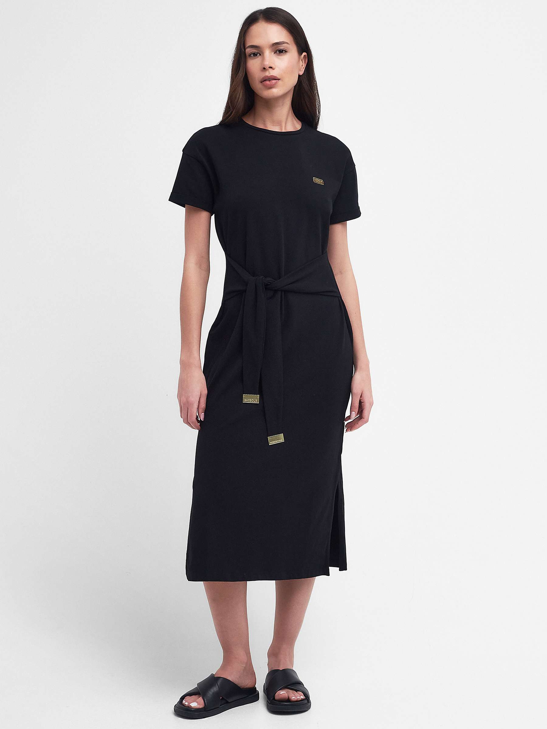 Buy Barbour International Whitson Midi Dress, Black Online at johnlewis.com