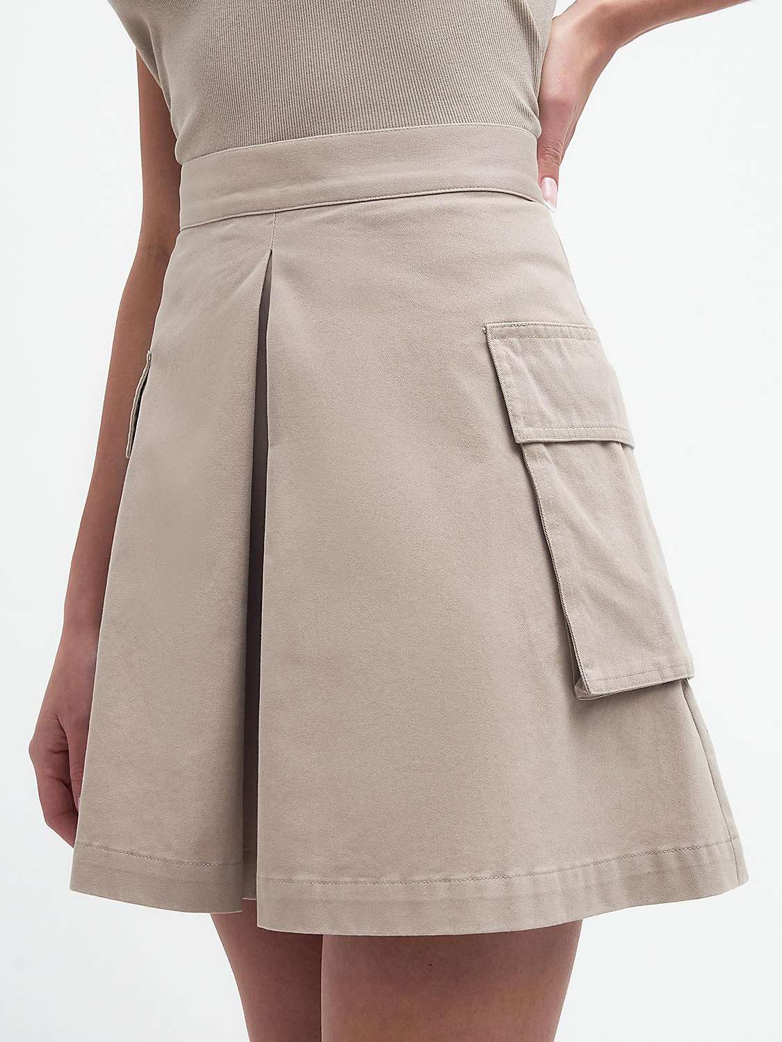 Buy Barbour International  Kinghorn Mini Skirt, Oat Online at johnlewis.com