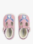 Start-Rite Baby Little Paws T-Bar Buckle Pre Walker Shoes, Pink Nubuck