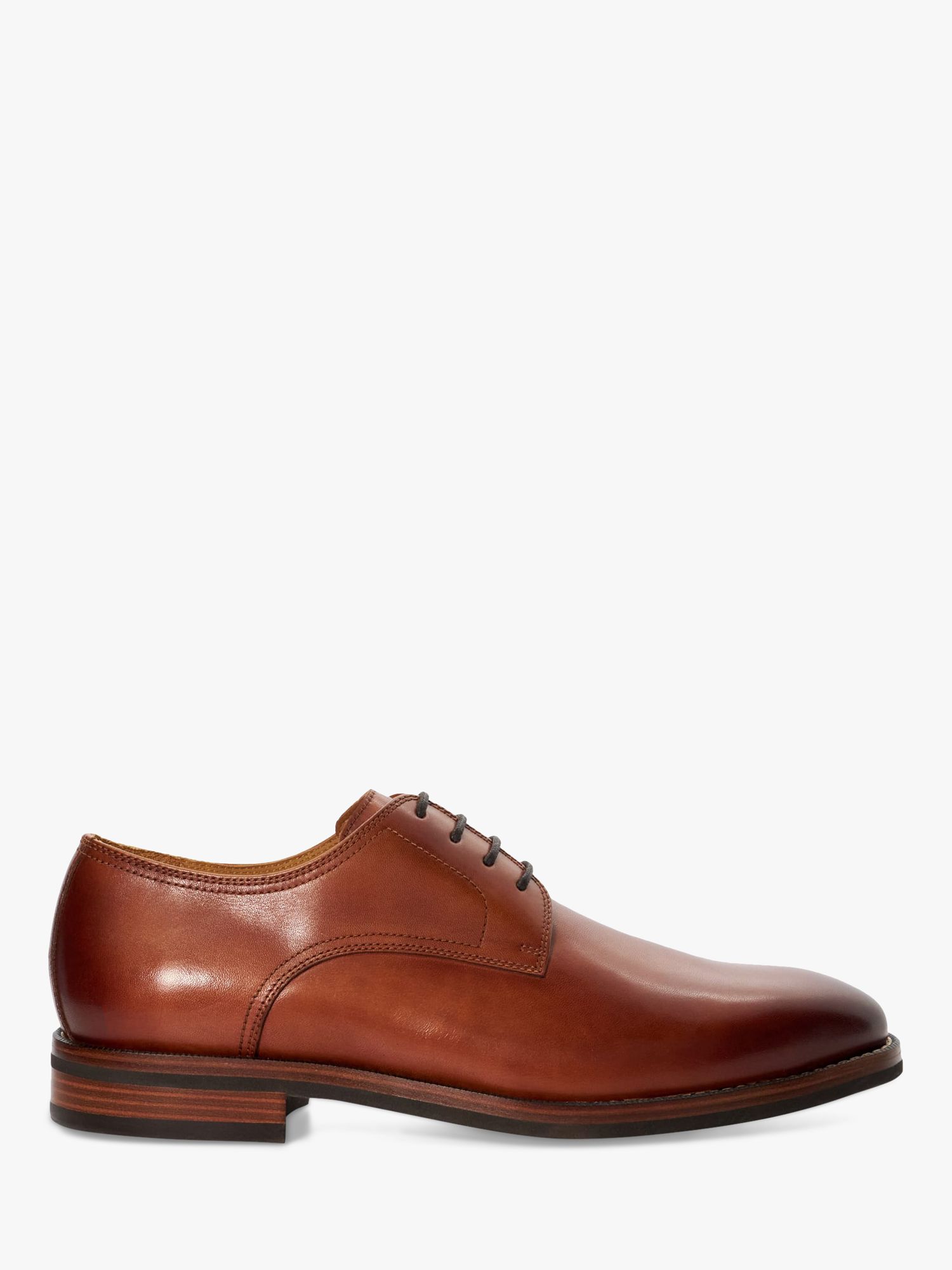 Dune Sinclairs Lace Up Gibson Shoes, Tan at John Lewis & Partners