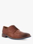 Dune Wide Fit Stanley Leather Lace-Up Shoes, Tan