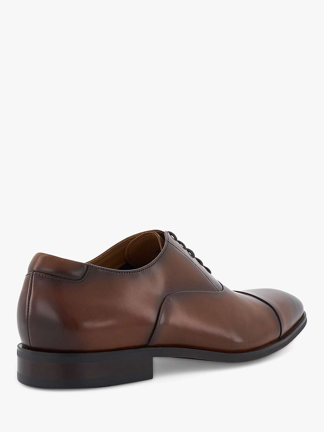 Buy Dune Wide Fit Secrecy Leather Toecap Oxford Shoes, Dark Tan Online at johnlewis.com