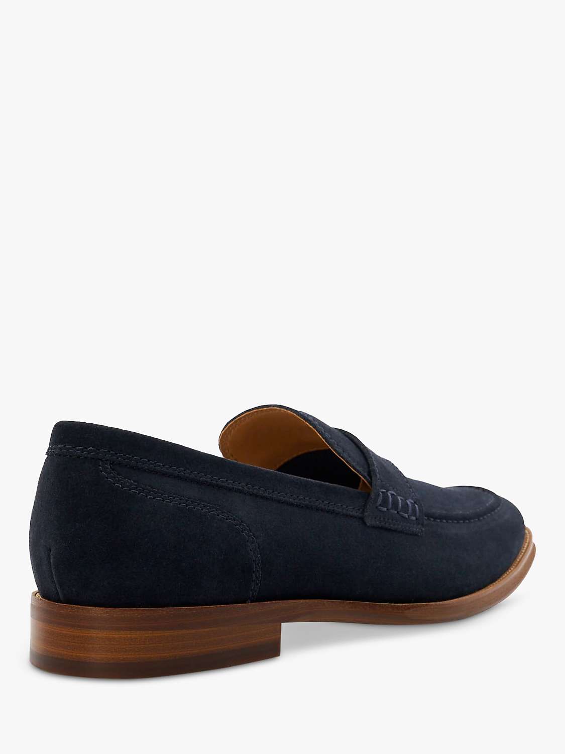 Buy Dune Sulli Natural Sole Penny Loafers, Navy Online at johnlewis.com