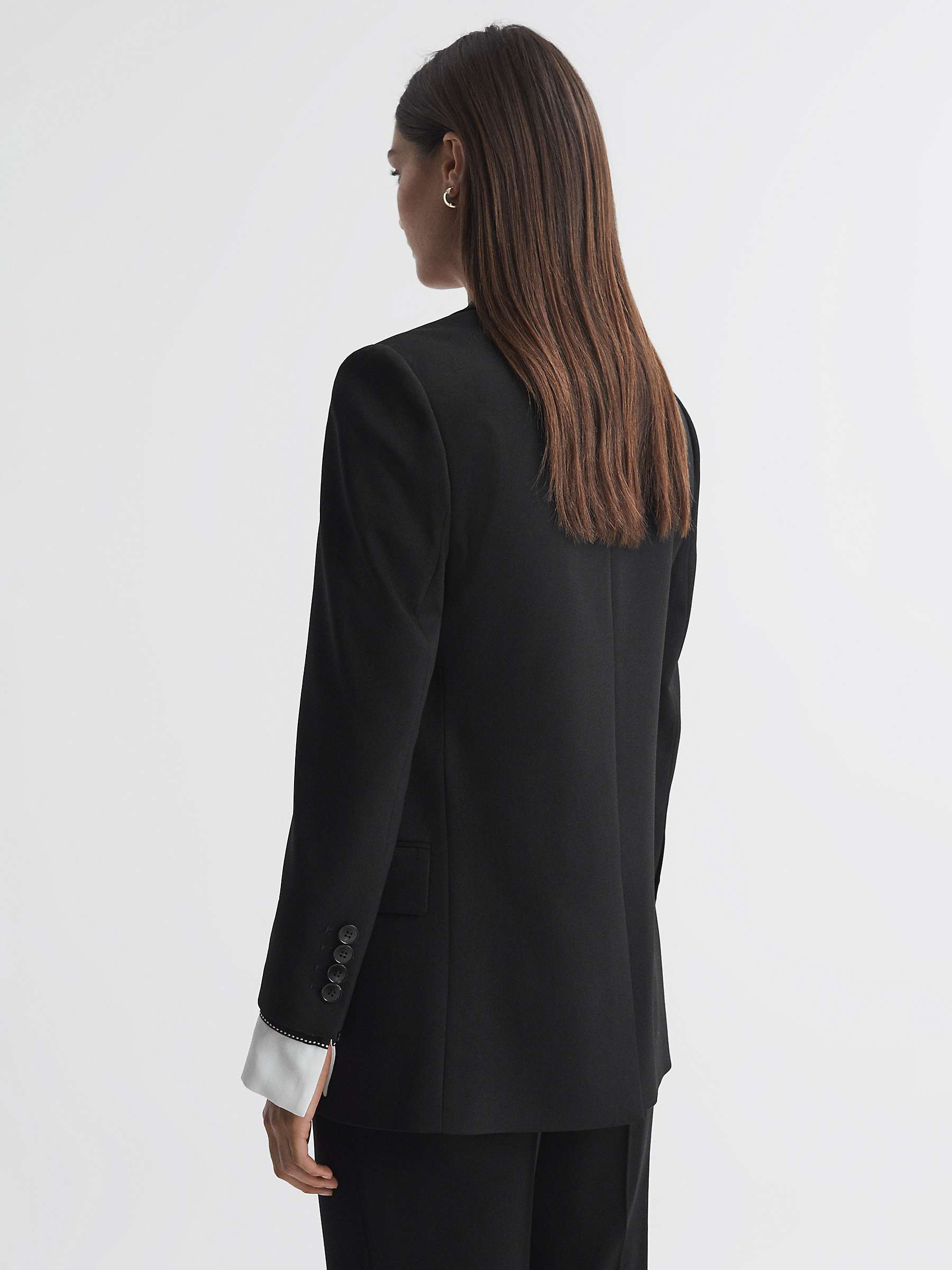 Buy Reiss Alia Wool Blend Oversized Blazer, Black Online at johnlewis.com