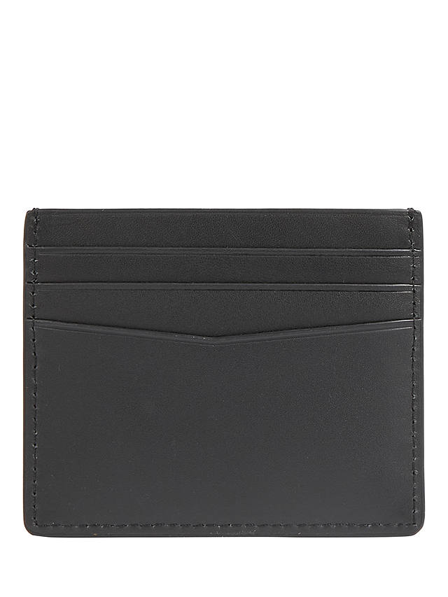 Calvin Klein Monogram Soft Card Holder, Black at John Lewis & Partners