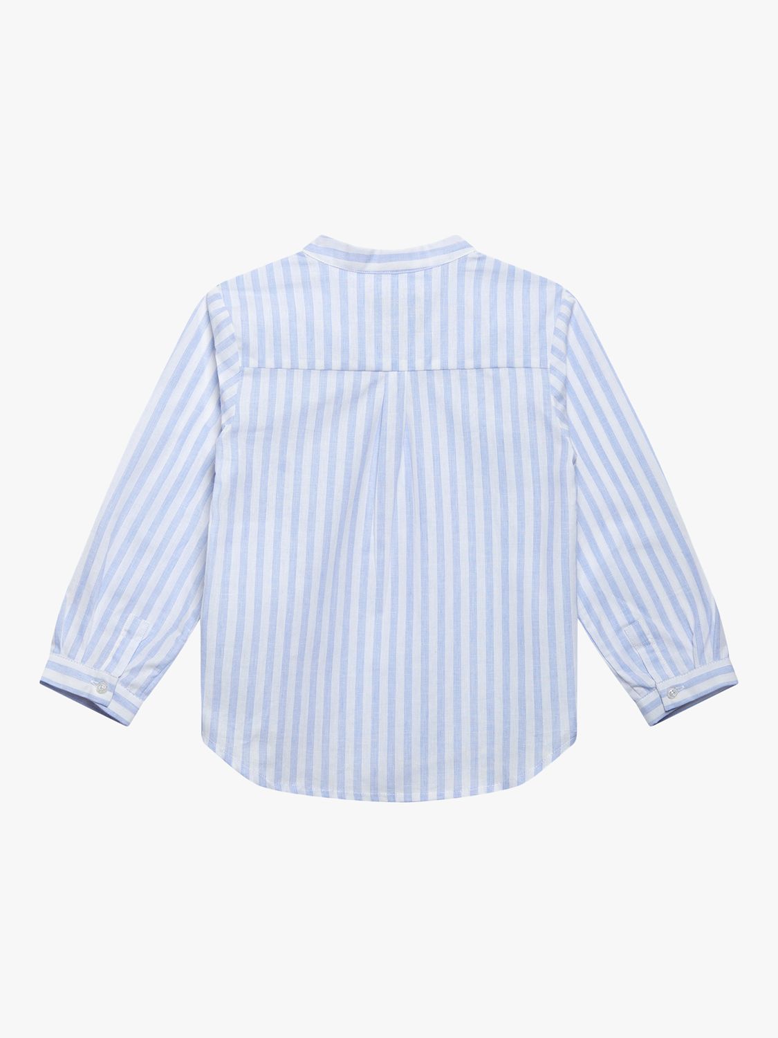Buy Trotters Kids' Oscar Collarless Stripe Shirt, Pale Blue Online at johnlewis.com