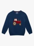 Trotters Kids' Wool Blend Tractor Jumper, Blue