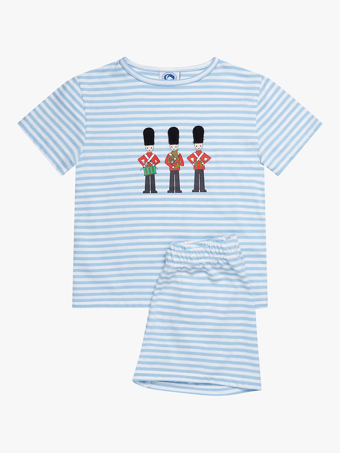 Buy Trotters Kids' Marching Band Striped Jersey Pyjama Set, Blue/Multi Online at johnlewis.com