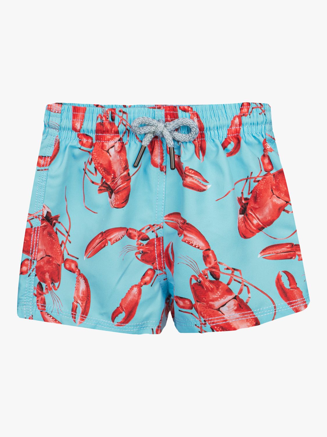 Trotters Baby Lobster Print Swim Shorts, Aqua/Red, 3-6 months