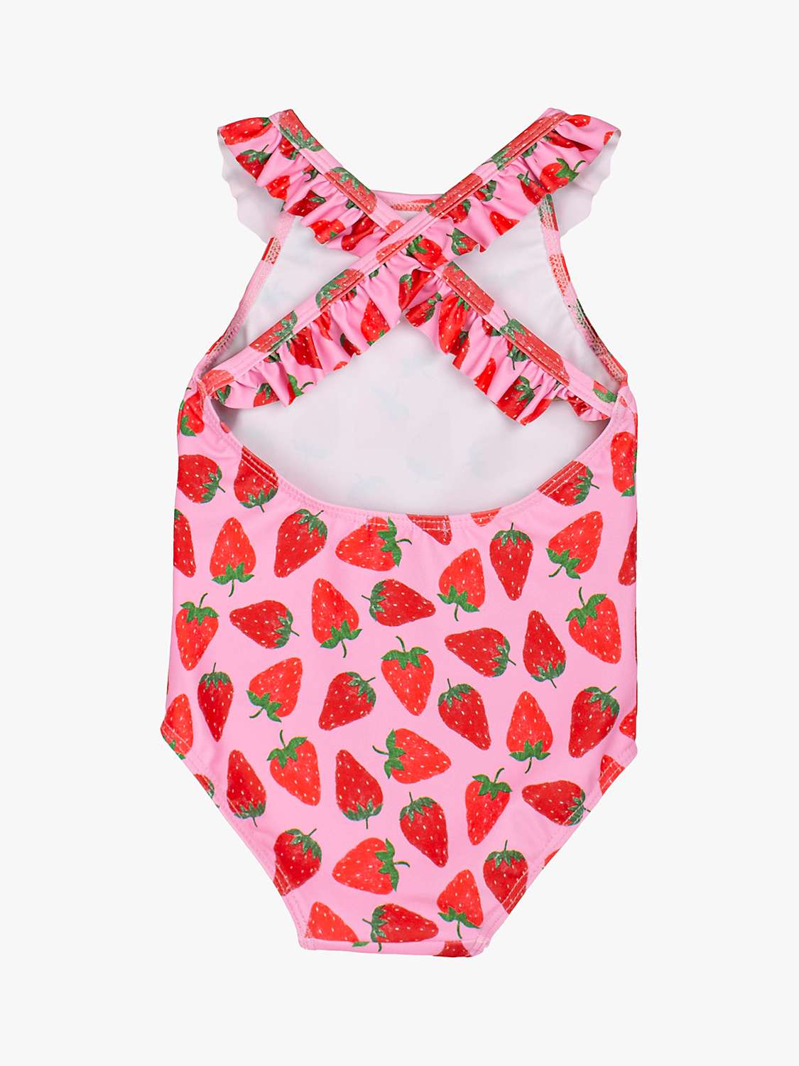 Buy Trotters Baby Strawberry Print Frill Swimsuit, Pink/Strawberry Online at johnlewis.com