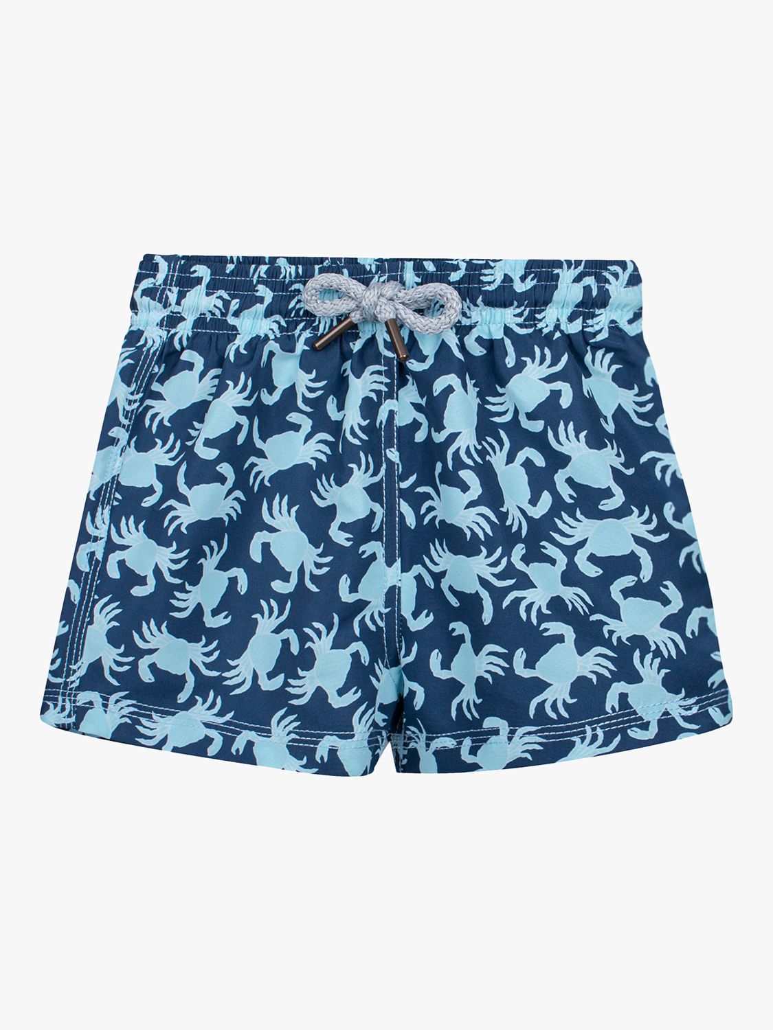 Trotters Baby Crab Print Swim Shorts, Navy, 3-6 months
