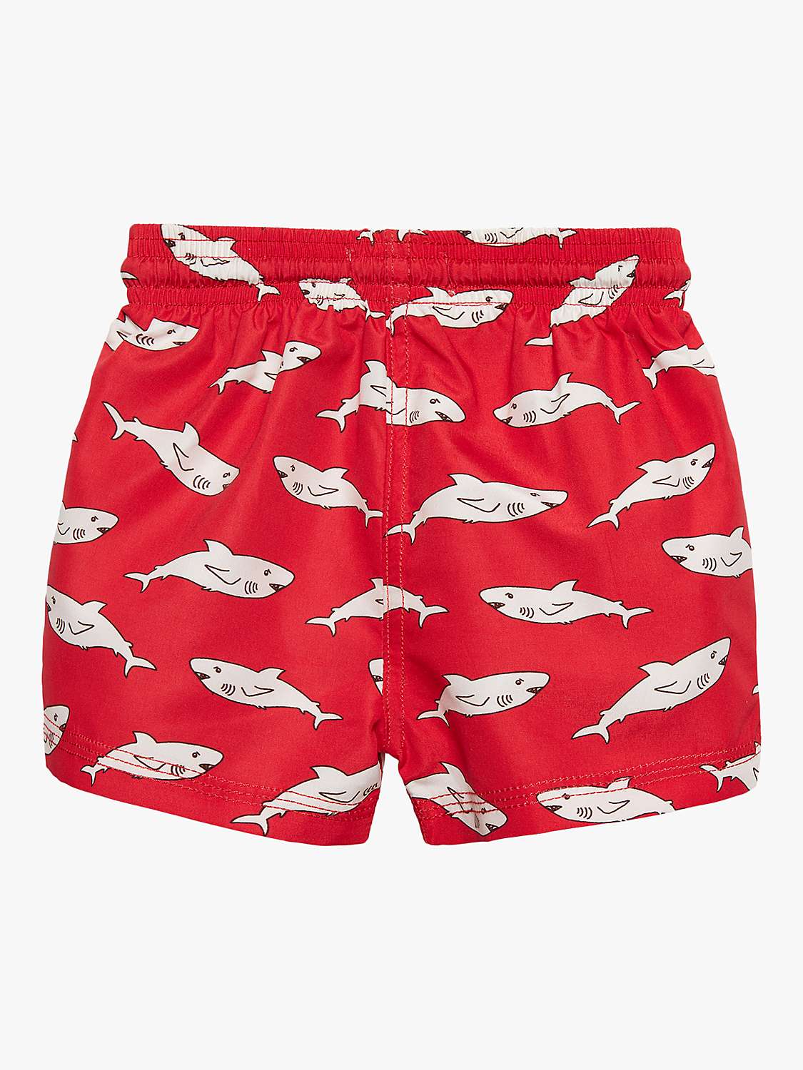 Buy Trotters Baby Shark Print Swim Shorts, Red/Multi Online at johnlewis.com