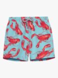 Trotters Kids' Lobster Swim Shorts, Aqua/Multi