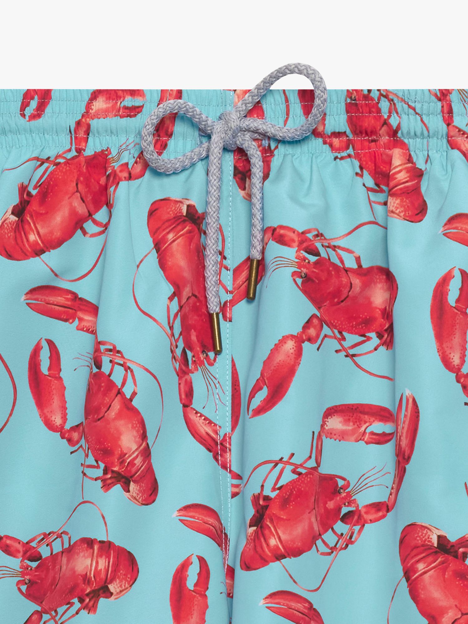 Trotters Lobster Print Swim Shorts, Aqua, S