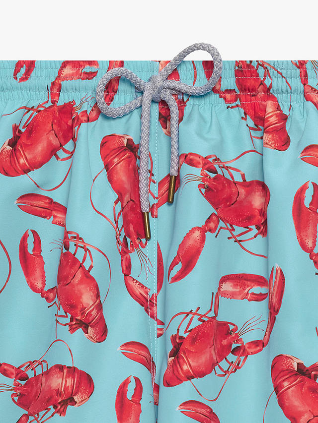 Trotters Lobster Print Swim Shorts, Aqua