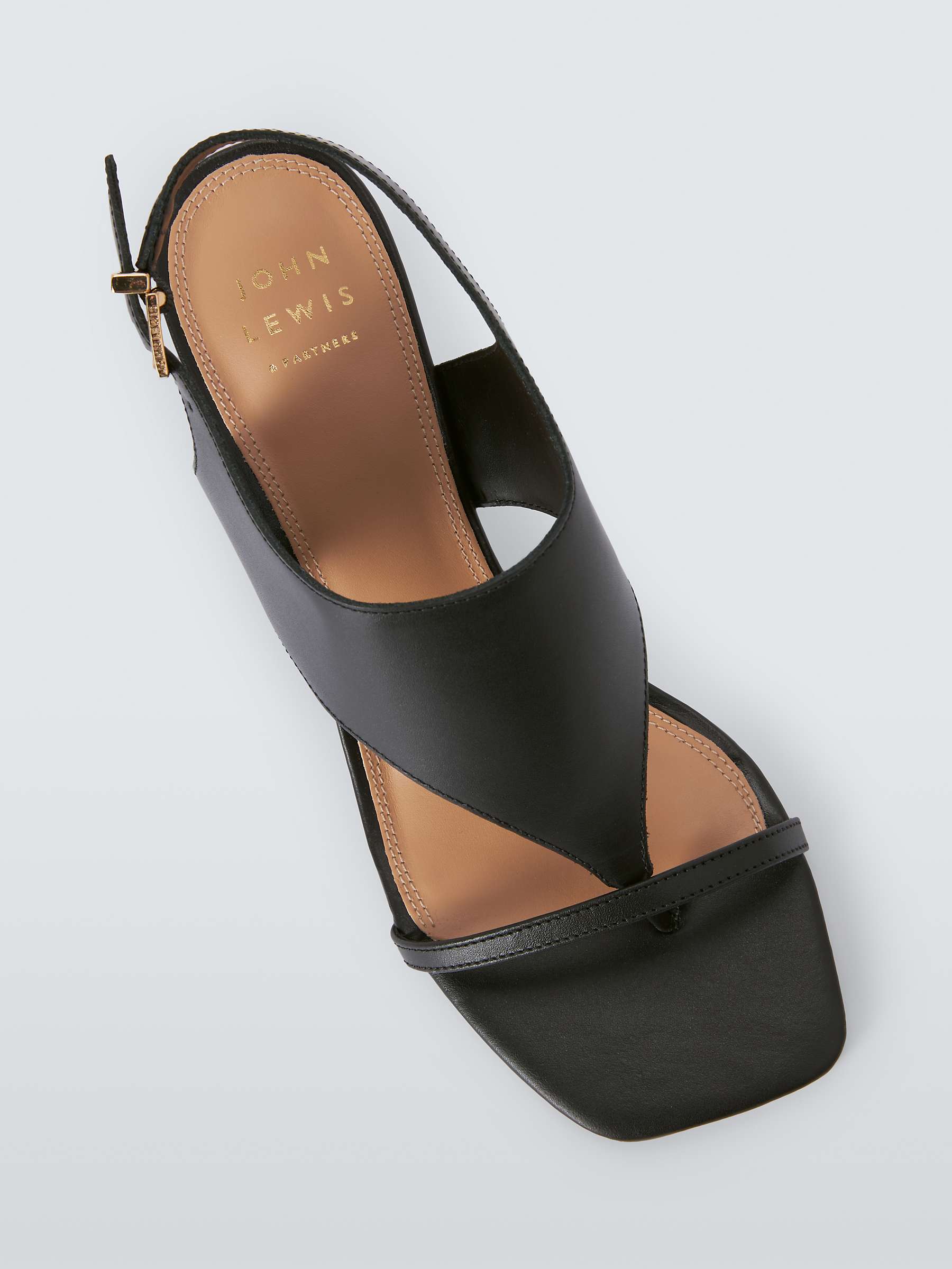Buy John Lewis Khai Leather Sporty Toe Post Wedge Sandals Online at johnlewis.com
